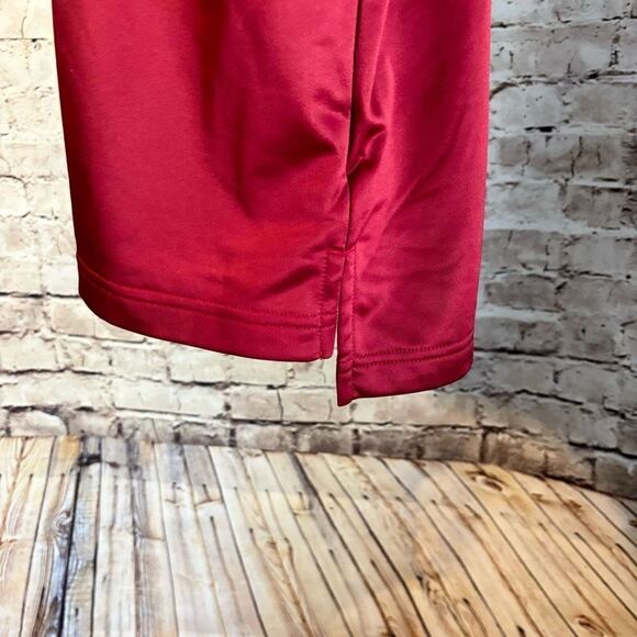 Adidas Stadium 1/4 Snap Sleeve Knit Pullover Midweight Red White Mens Size L - Picture 5 of 9